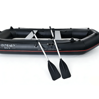 Bateau de pêche gonflable en PVC Hailebao, moteur électrique/essence 4HP, capacité 5 personnes, pour la dérive, le ski nautique, le surf sur les lacs, noir 1