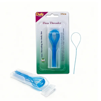 Fil dentaire orthodontique avec enfileur pour espaces étroits, appareils dentaires, implants, larges espaces entre les dents, boîte en plastique, nylon, GMP, fabriqué en usine