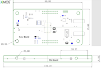 Module audio XMOS PXVF3500-KIT USB avec 4 microphones pour cartes et kits de développement, réduction du bruit, reconnaissance vocale
