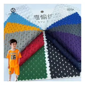 Hot bán trực tuyến 180g Polyester 100D dệt kim lưới Chim Mắt vải Mùa Xuân/Mùa hè thể thao quần short bóng rổ Jersey vải - Product Image 1