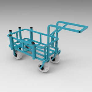 Carrello da Pesca in Alluminio e Plastica, Carrello da Spiaggia con Ruote, Piattaforma Portapacchi, Carrello a Mano a Quattro Ruote, Capacità di Carico 100KG - Product Image 2