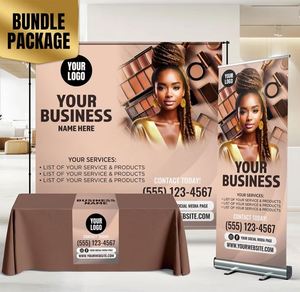 แบนเนอร์ฉากหลัง, ผ้าปูโต๊ะ, แบนเนอร์แบบพับเก็บได้, ร้านค้าแบบป๊อปอัพ, ชุดแพ็คเกจงานแสดงสินค้า, แบนเนอร์แบบม้วนเก็บได้, ผ้าคลุมโต๊ะ, ชุดป๊อปอัพ - Product Image 1