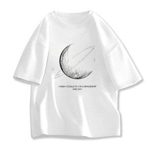 T-shirt girocollo a maniche corte in puro cotone pesante, con stampa cartoon, per giovani, uomo e donna, moda estiva, stile streetwear, vestibilità ampia - Product Image 4