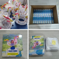 Anneau de tube de bain licorne flotteur de piscine gonflable en PVC pour enfants pour le lac et la plage plaisir d'été pour les fêtes à la piscine et les vacances