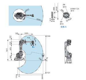 Robot 6 axes PL80 80 kg avec PLC et moteur pour automatisation d'assemblage et manutention haute vitesse - Product Image 2