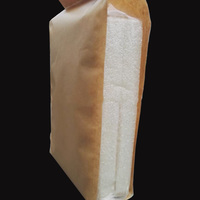 Sac en papier kraft pour aliments debout avec poignée et fermeture éclair Farine de blé tapioca 5kg 10kg 50kg avec impression personnalisée