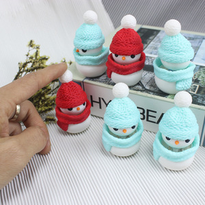 Cute Plastic Snowman <b>Fidget</b> Toy Mini Desk Ornament Winter Gift - Product Image 4