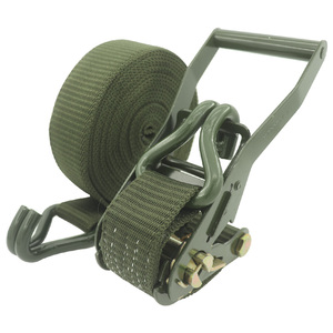 Sangle à <span class=keywords><strong>cliquet</strong></span> robuste en PP de 3 mm d'épaisseur avec doubles crochets en J, OEM ODM, sangle de fixation de cargaison, fourniture directe d'usine - Product Image 1