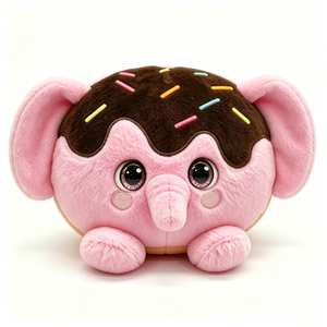 Peluche personnalisée en forme d'éléphant, peluche donut, peluche animal alimentaire, peluche éléphant, peluche dessert - Product Image 3