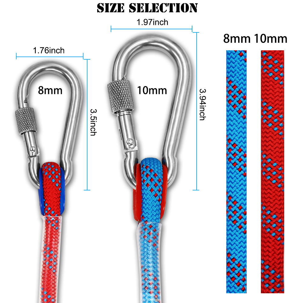 Custom High Quality Hiking Mountaineering Rescue Fire Escape Rope 10.5mm Rock Safety Rope Dynamic Climbing Rope