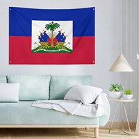 Drapeau national d'Haïti - Drapeau de grande taille - Indispensable pour les événements, les défilés et la décoration intérieure