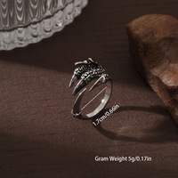 Bijoux de haute qualité ouvert taille réglable Vintage Dragon Designs bague italienne 925 bagues en argent Sterling pour hommes