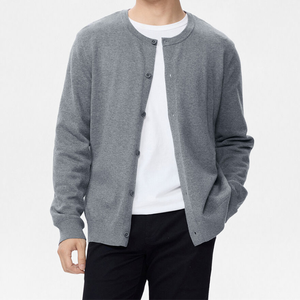 <span class=keywords><strong>Cardigan</strong></span> in Maglia <span class=keywords><strong>Grigio</strong></span> Personalizzato per <span class=keywords><strong>Uomo</strong></span>, Casual ed Elegante - Product Image 3