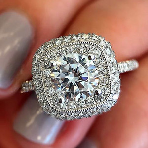 Anello in Stile Europeo-Americano con Zirconi Incastonati, Elegante Anello Decorativo per Uso Quotidiano - Product Image 2
