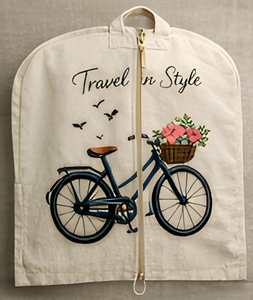 Sac à vêtements en coton, design personnalisé, logo brodé, haute qualité, pliable, réutilisable, écologique, sac de transport pour costumes, sac de shopping - Product Image 4