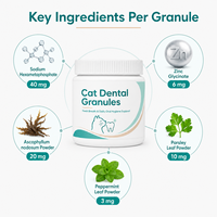 Jinmao Cat Grain-Free Dental Granules Vegetable Glycerin Zinc Glycinate Penyerapan Cepat Aman Napas Segar Kebersihan Mulut Harian
