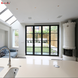 Griglie per <span class=keywords><strong>porte</strong></span> da <span class=keywords><strong>12</strong></span> piedi Patio <span class=keywords><strong>porte</strong></span> esterne Bifold doppio vetro temperato, griglia per <span class=keywords><strong>porte</strong></span> pieghevoli in alluminio da cortile - Product Image 2