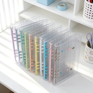 Album classeur A5 en PVC pailleté / Classeur de budget transparent avec 2 boutons / Idéal pour les <span class=keywords><strong>étudiant</strong></span>s, le travail ou le rangement des notes quotidiennes - Product Image 2