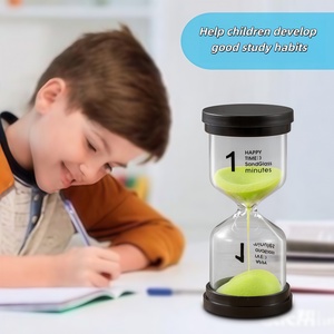 Reloj de Arena de Vidrio Hecho a Mano Personalizado por Lotes, Temporizador de 1/3/5/10/15/30/45/60 <span class=keywords><strong>Minutos</strong></span>. Diseño Moderno y Ecológico, Color Personalizado, Duradero - Product Image 3
