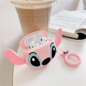 Funda de silicona 3D de Stitch para auriculares Apple AirPods Pro 2 3 4, diseño de dibujos animados, con cadena y dijes, estilo INS, linda, en caja. - Product Image 6