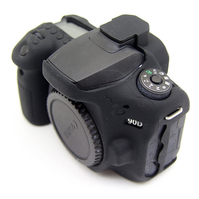 YEAH Camera Case for Canon EOS 90D - Silicone Protective DSLR Skin Cover, Detachable Cage, Shockproof, Dustproof