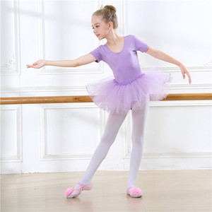Leotardo de gimnasia de algodón <span class=keywords><strong>para</strong></span> niñas, vestido de Ballet de manga corta, leotardo de baile, <span class=keywords><strong>Ropa</strong></span> de baile de <span class=keywords><strong>bailarina</strong></span> - Product Image 5