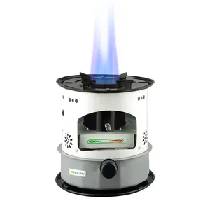Kerosene Stove Heater Lightweight Portable Stainless Steel Oil Heater Glass Burner for Indoor Camping Kerosene Heater