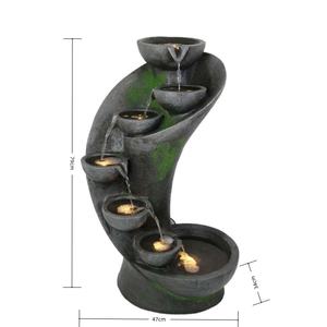 야외 웨딩 가든 장식을위한 조명과 태양열 구동 인공 고양이 애완 동물 분수 - Product Image 2