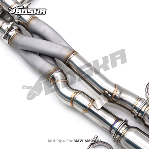 Tuyau intermédiaire Boska à longueur égale avec tube en Z pour M2 Competition/M2C 3.0T F87 2018-2023 en acier inoxydable, performance améliorée - Product Image 5