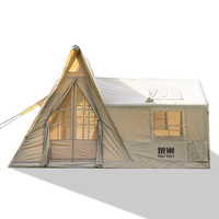 Tente à air d'aventure en tissu Oxford avec sol en PE haute densité Tente de camping gonflable portable imperméable pour l'évasion en montagne