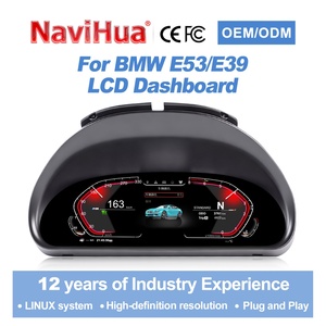 Tableau de bord numérique LCD 10,25 pouces pour voiture, compteur de vitesse, compte-tours pour BMW E53 X5 Série 5 E39 1999-2006 - Product Image 1