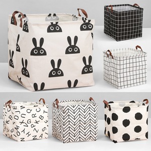 Clothing Organizer <b>Storage</b> Box Rectangle Foldable Linen Fabric Home Use Desktop <b>Clothes</b> Quilts Moving - Product Image 1