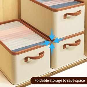 Organisateur de vêtements pliable pour la maison, boîte de rangement et bac de rangement pour tiroirs de placard, pour vêtements, jeans et rangement de placard - Product Image 2