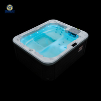 Baignoire Spa Extérieure Autoportante de Luxe Moderne en Acrylique avec Massage Hydromassant et Vidangeur pour Hôtels et Jardins