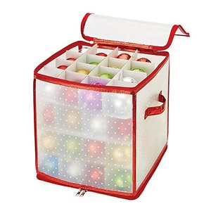 Boîte de rangement pour boules de Noël en plastique robuste, essentiels pour la maison, organisateur de boules de Noël, 4 étages, capacité de 64 boules - Product Image 5
