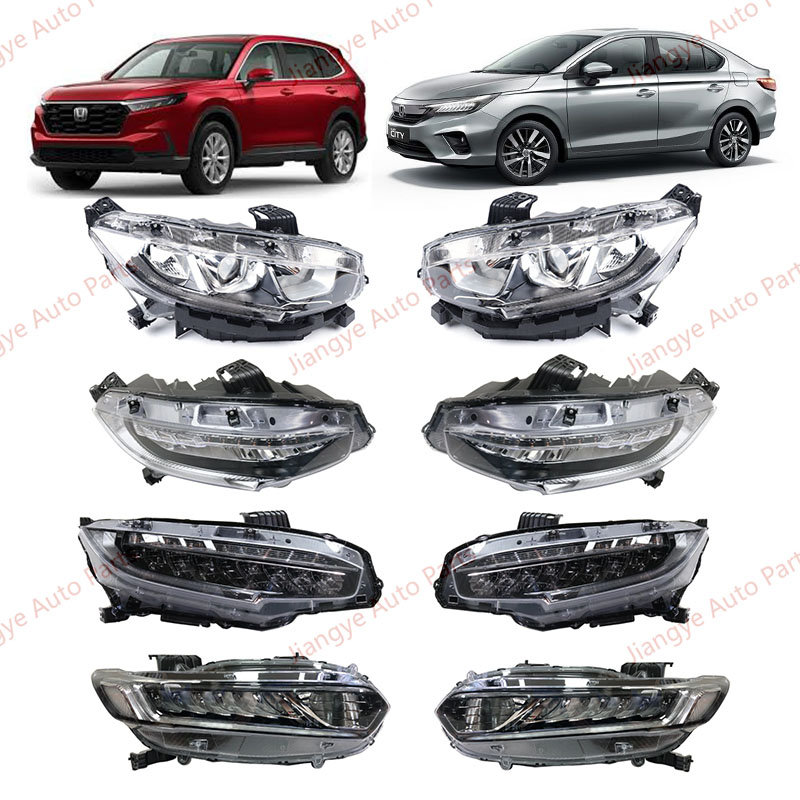 JJQ lampu depan Led mobil untuk Honda Civic CR-V Accord City 2018 19 20 21 22 23