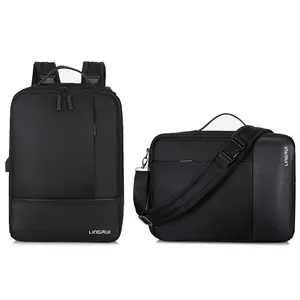 180 Graden Gratis Open Hoge Kwaliteit Waterdichte Business Travel Laptop Rugzak Schoudertas Convertible Hand Tas Met Usb