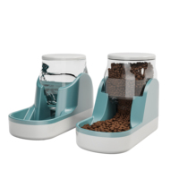 Distributeur d'eau automatique pour chat en plastique écologique et bol pour nourriture, fontaine à eau pour animaux de compagnie pour chats et chiens