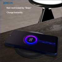 Prise de courant escamotable de bureau XINLON avec chargeur sans fil, interrupteur électrique et haut-parleur intégré