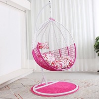 Fauteuil suspendu œuf en rotin moderne pour intérieur et extérieur, avec support, idéal pour jardin, balcon, terrasse, vente en gros