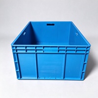 Conteneur rectangulaire long Euronorm, boîte de transport en plastique empilable, caisse de transport en plastique standard européenne avec poignée