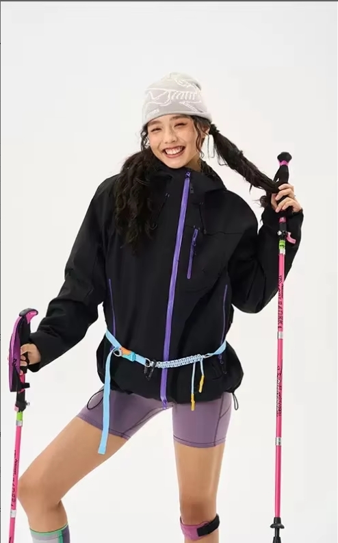 Forro desmontable unisex tres en uno negro crepuscular