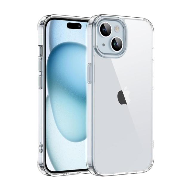 Clear Case iPhone 15 Premium Transparent Protective Cover Sleek Slim Design Anti-Yellowing Wireless Charging Compatibility