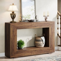 Table console moderne convertible en MDF de 47 pouces pour entrée, rangement industriel, couloir, table d'appoint, salon