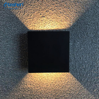 Applique murale carrée LED 4W pour jardin, étanche IP65, éclairage extérieur haut/bas, applique murale moderne pour façade, patio, cour