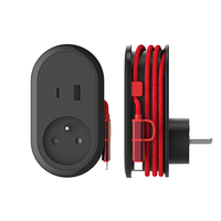 Adaptateur de voyage européen Pheiyon avec multiprise française 16A, câble de charge USB 1A+1C de 0,6m, prises multiples ODM