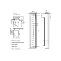Sensor de cortina de luz de alta calidad AkuSense, Detector infrarrojo de área de seguridad de barrera exterior de respuesta de alta velocidad de 10ms