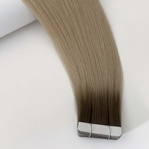 Extensiones de Cabello con Cinta Adhesiva Alineada con la Cutícula 1b Ruso, Extensiones de Cabello con Cinta Adhesiva Fina Invisible para Salón, Cabello Humano Virgen Natural al por Mayor - Product Image 2
