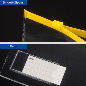 Văn phòng trường học rõ ràng tùy chỉnh PVC Vinyl A6 Poly Zip khóa phong bì dây kéo Pouch tập tin trong suốt nhựa tài liệu túi - Product Image 3