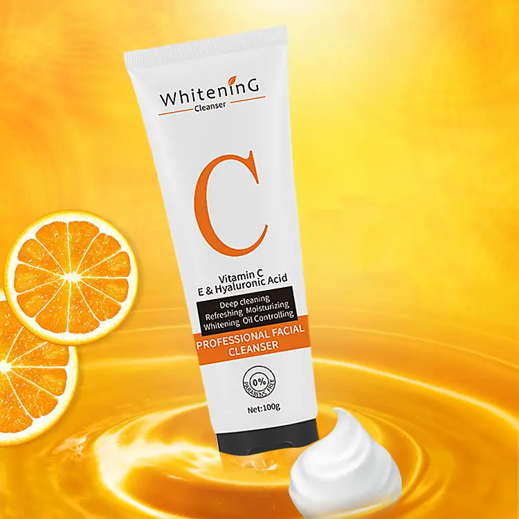 Private Label vitamina c Whitening Face Wash pulizia profonda collagene nutriente Face Wash